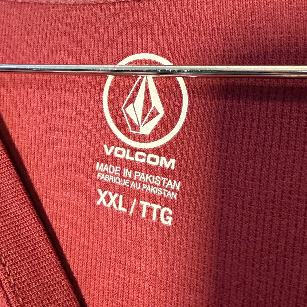 Volcom Mens Nunez Graphic Thermal Long Sleeve Shirt Burgundy XXL BNWT - Picture 4 of 8